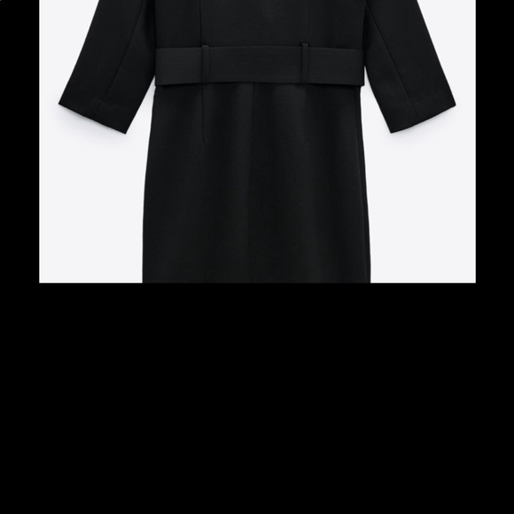 🎈🧨💗Host Pick ☄️🧨 ZARA black midi belted dress - size XS - Picture 2 of 7